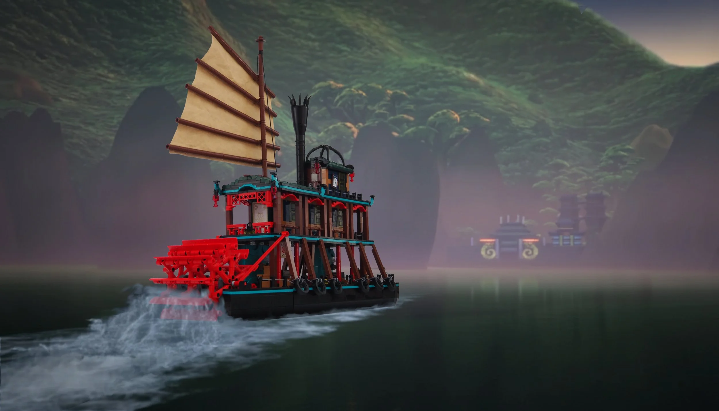 Master Chen's Ferry: A Ninjago Take on the LEGO Ideas Steamboat